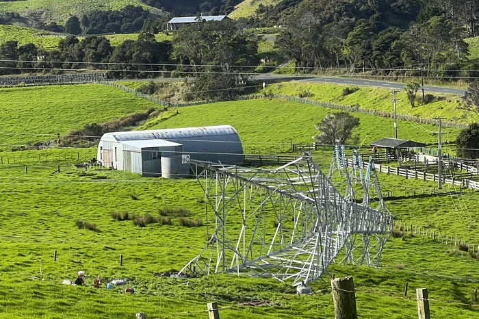 Much of New Zealand’s far north is without power after a transmission tower fell over