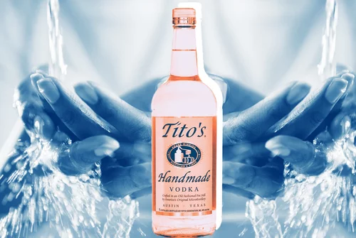Tito's Handmade Vodka bottles at the Vulture Festival at Milk Studios in New York City. (Photo by Bryan Bedder/Getty Images for Vulture Festival)