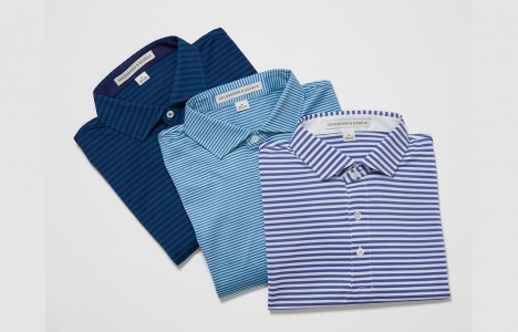 Holderness & Bourne’s collection features an array of shirts in both traditional cotton blends and moisture-wicking fabrics