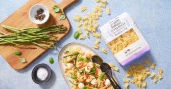 Trader Joe's Organic Mafalda Corta Pasta Lifestyle Shot
