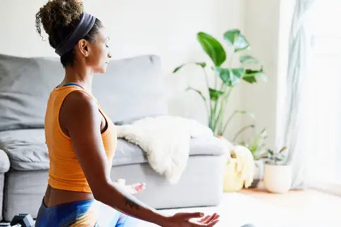photo of woman meditating